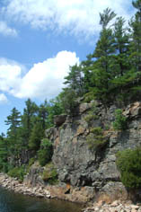Thirty Thousand Island shoreline Ontario Canada