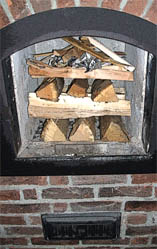 A top down fire ready to light.